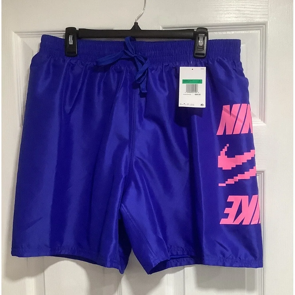 Nike Swim Trunks Men XLarge Blue Pink 7